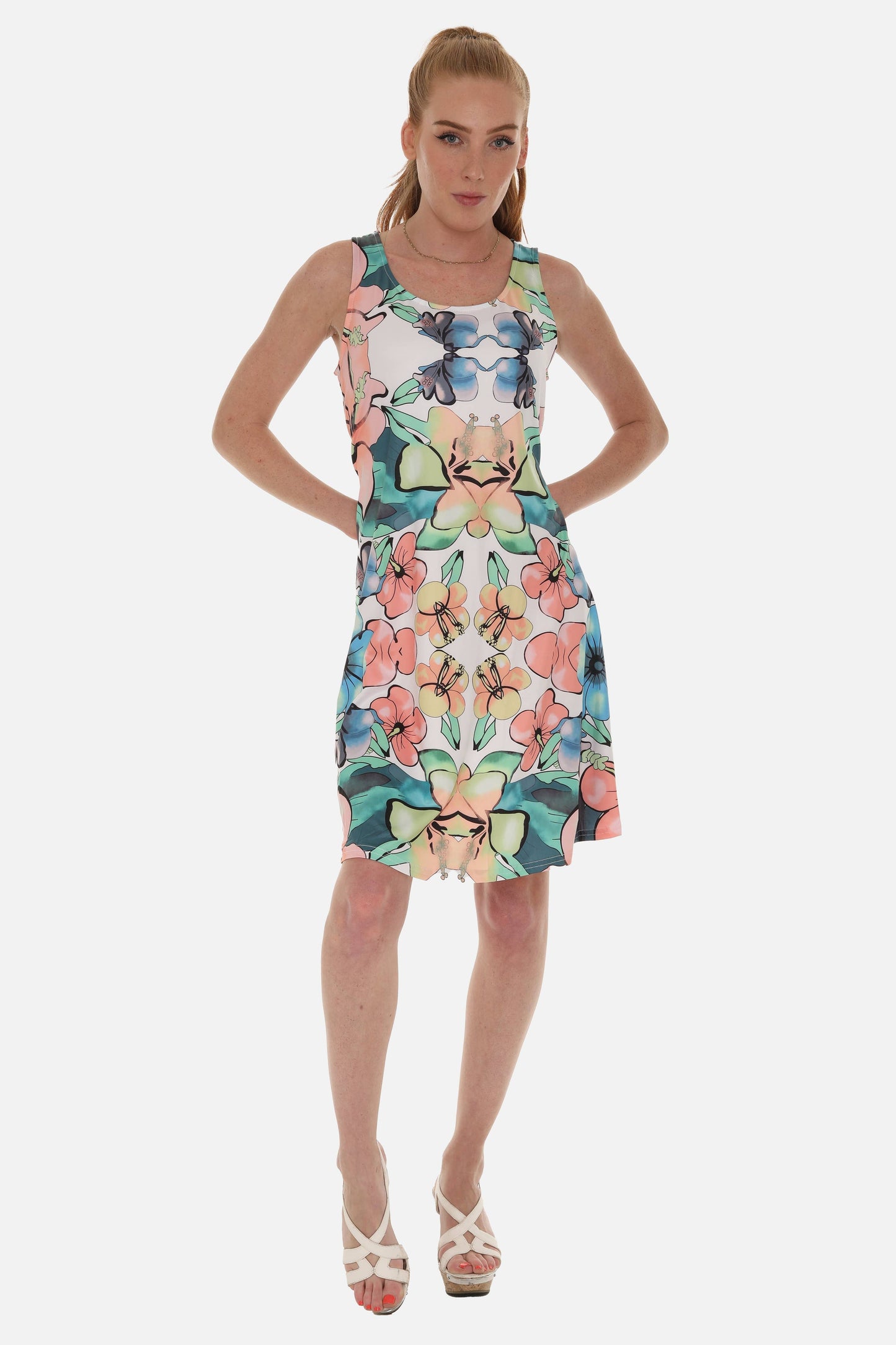 Women's Sleeveless Floral Tank Dress
