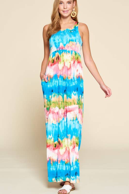 Beautiful Tie Dye Maxi Dress