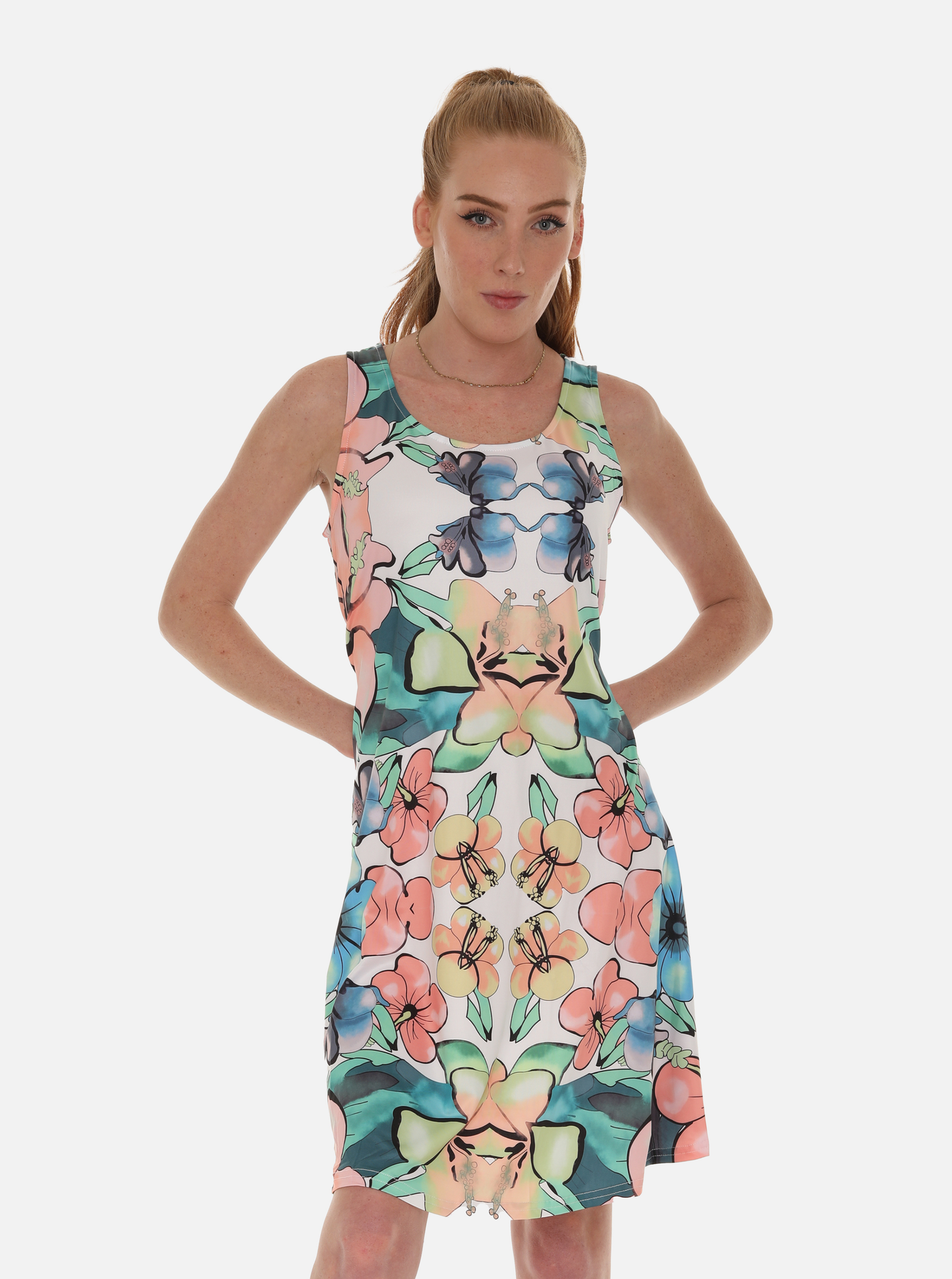 Women's Sleeveless Floral Tank Dress