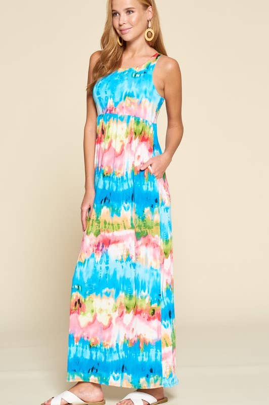 Beautiful Tie Dye Maxi Dress