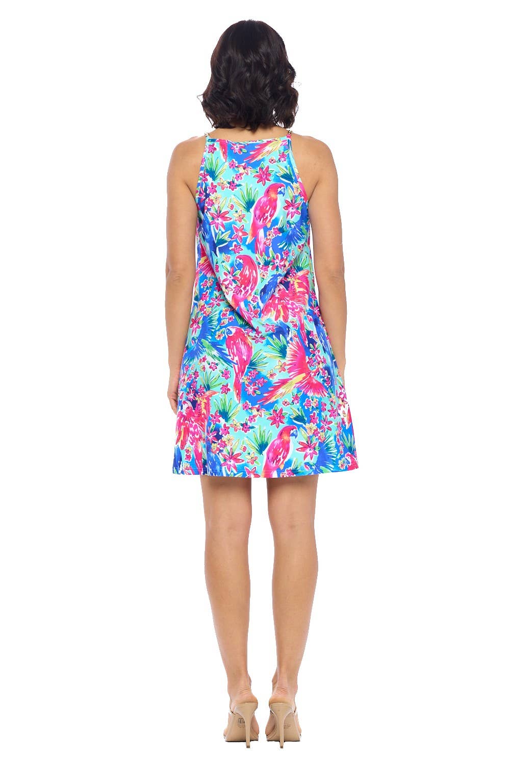 Tropical Parrot Shift Dress