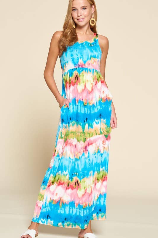 Beautiful Tie Dye Maxi Dress