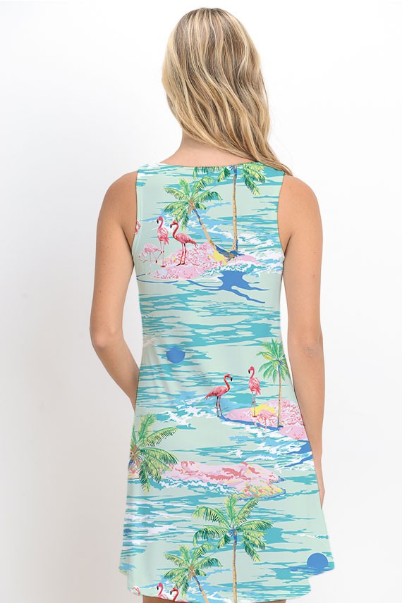 Flamingos in Paradise Dress