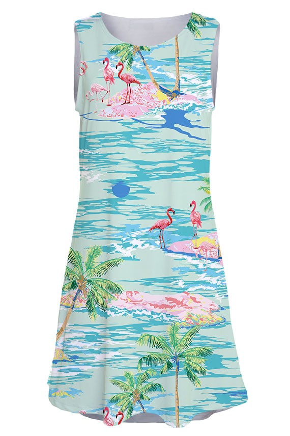 Flamingos in Paradise Dress