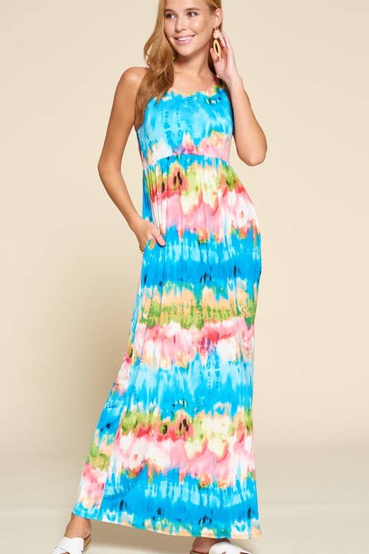 Beautiful Tie Dye Maxi Dress