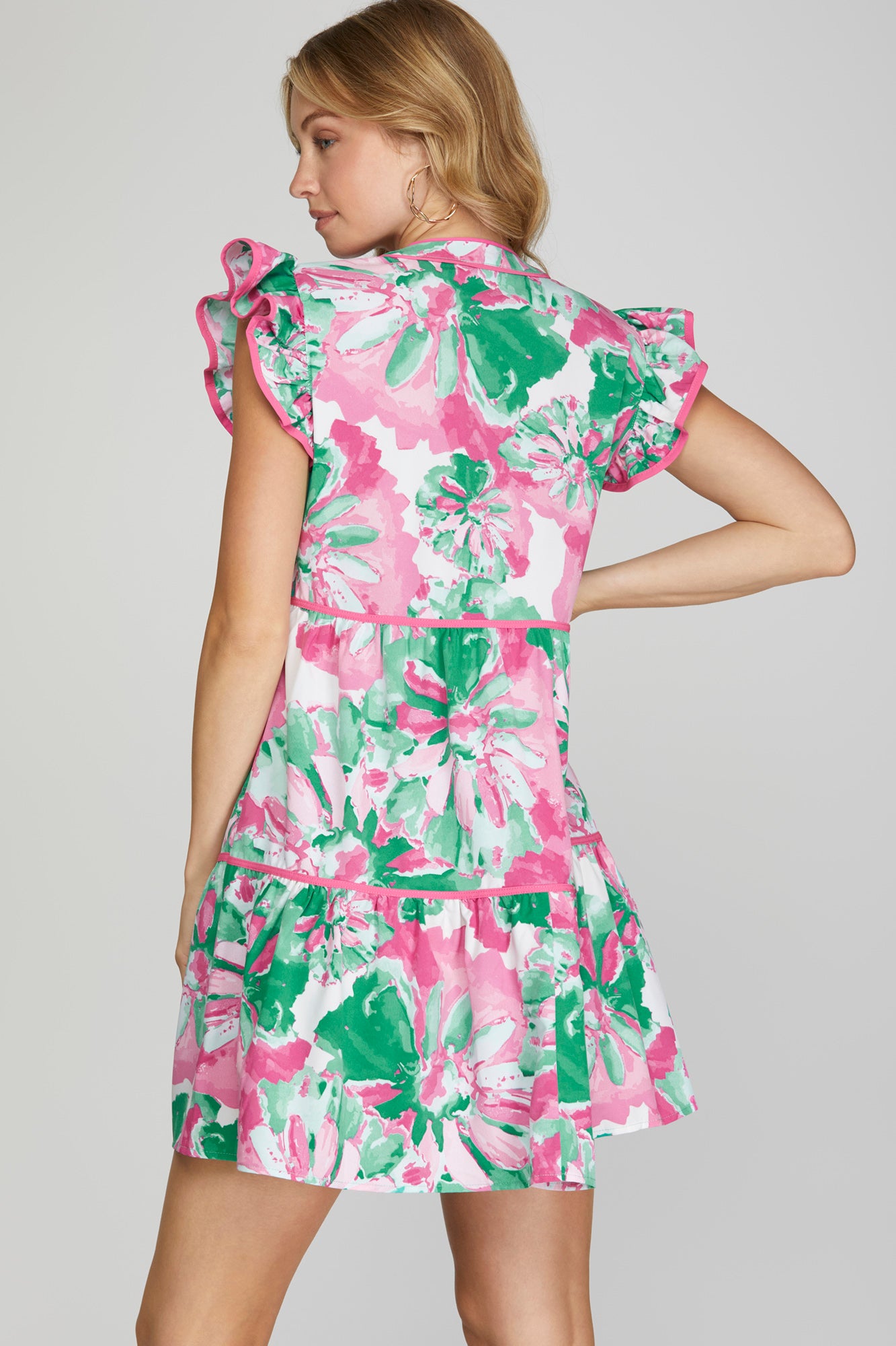 St. Lucia Tropical Print Dress