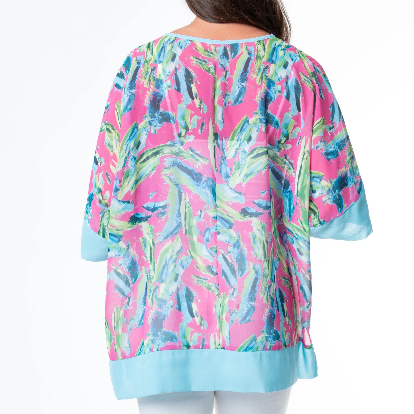 Lexi Sheer Boho Brush Tunic Blouse